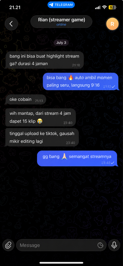 Testimoni pengguna clippi 1