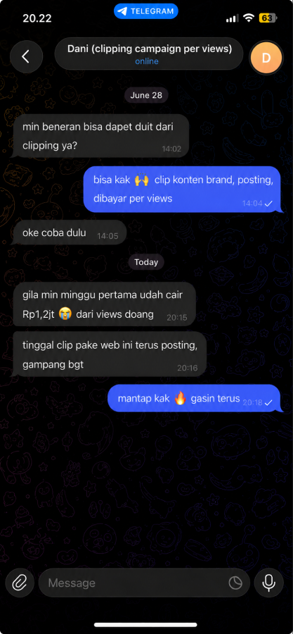Testimoni pengguna clippi 4