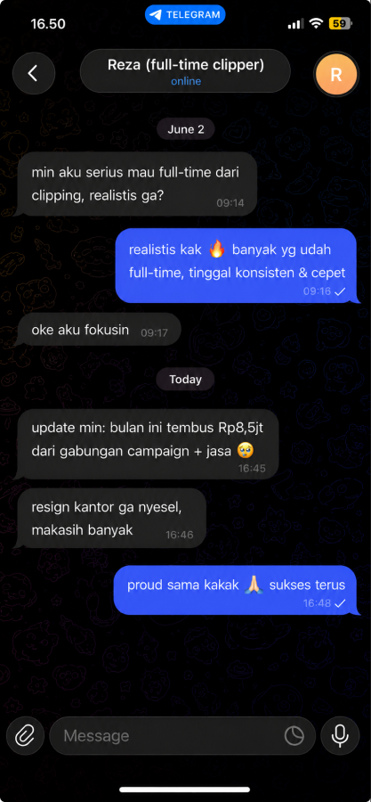 Testimoni pengguna clippi 5